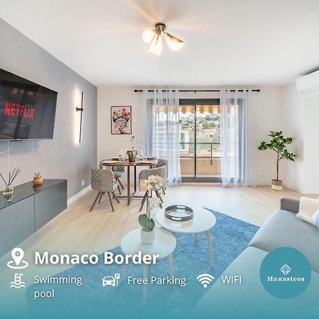 Апартаменти 5mn Monaco - Vue mer - Parking - Piscine - BB Босолей Екстер'єр фото